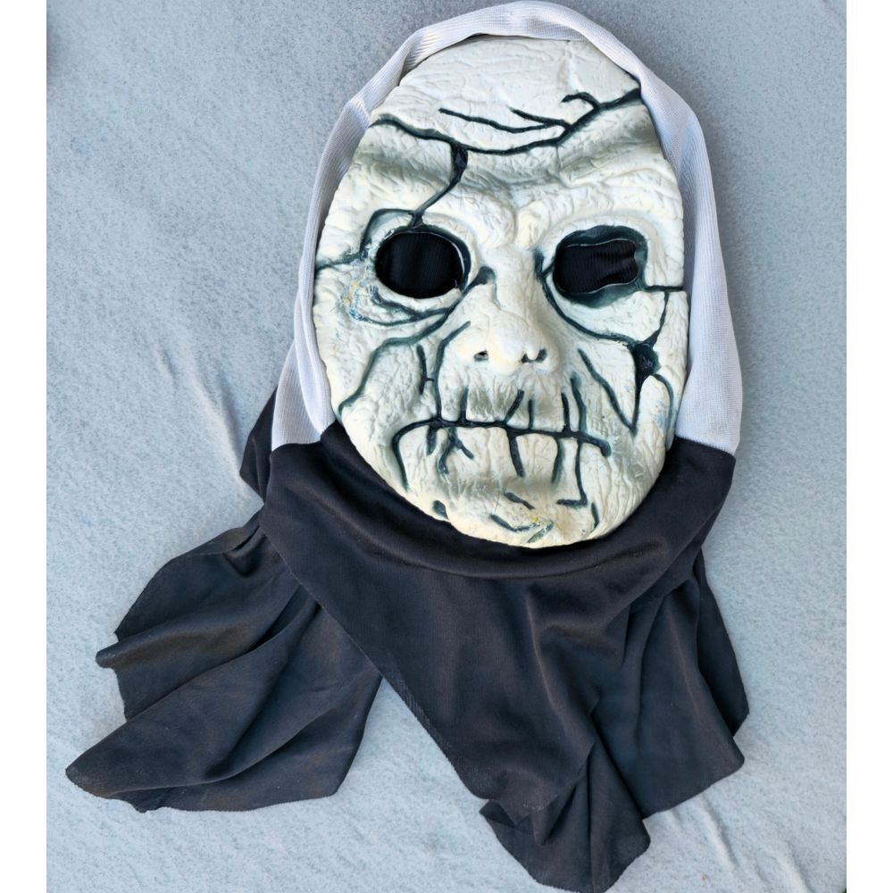 Spooky Halloween Mask with Hood‎ Creepy Skeleton Face Costume Accessory